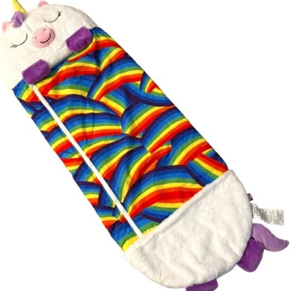 HAPPY NAPPERS Pillow & Sleepy Sack Arianna The Unicorn Sleeping Bag 4 FT. x 6" - Picture 1 of 6